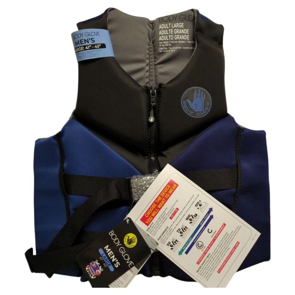 Body Glove Men's USCG Approved Lightweight Segmented PFD Life Jacket, Large